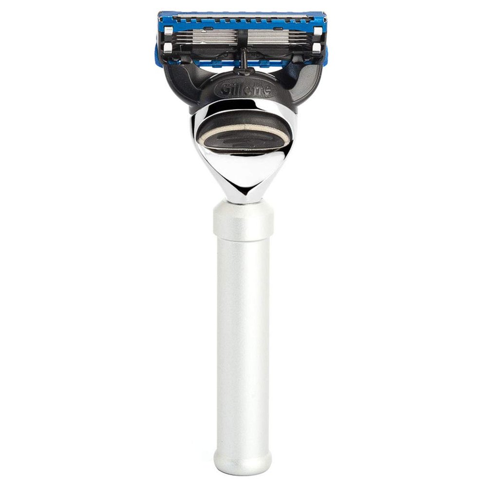 MHLE TRAVEL Silver Anodised Aluminum 5-Blade Razor Travel Razor