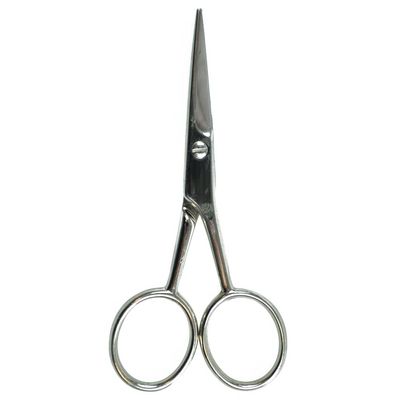 Nickel Plated Beard Scissors, 3.94" by GOLDDACHS