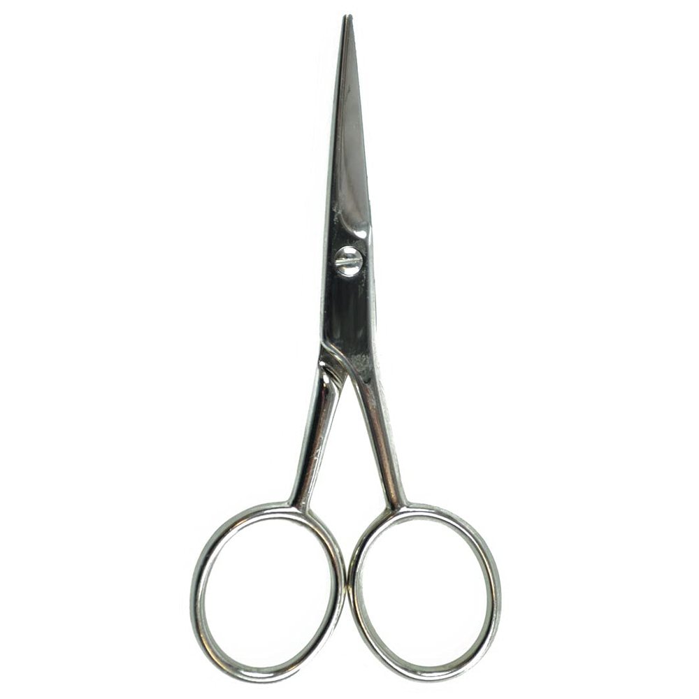 Nickel Plated Beard Scissors, 3.94" by GOLDDACHS