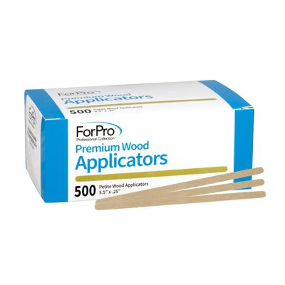 ForPro Professional Collection Premium Wood Applicators, Non-Sterile, Hair Removal Waxing, Petite, 4.5 L x .375 W, 500-Count
