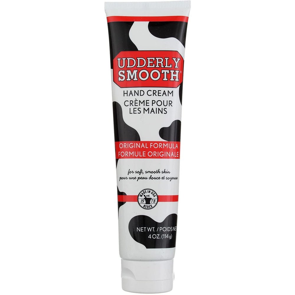 Udderly Smooth Hand Cream, Original Formula for Rough Dry Skin, Fast-Absorbing 24-Hour Moisturization, 4 oz (Pack of 2)