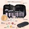 19 pc STARTER KIT w/BRUSHES & CASE (BEIGE) Mineral Makeup Foundation Blush Bronzer Illuminating Veil Set Bare Skin Matte Powder view 2