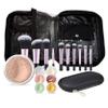 19 pc STARTER KIT w/BRUSHES & CASE (LIGHT TAN) Mineral Makeup Foundation Blush Bronzer Illuminating Veil Set Bare Skin Matte Powder view 1