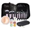 19 pc STARTER KIT w/BRUSHES & CASE (PINK BISQUE) Mineral Makeup Foundation Blush Bronzer Illuminating Veil Set Bare Skin Matte Powder view 1