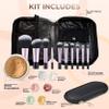 19 pc STARTER KIT w/BRUSHES & CASE (DEEP TAN) Mineral Makeup Foundation Blush Bronzer Illuminating Veil Set Bare Skin Matte Powder view 2