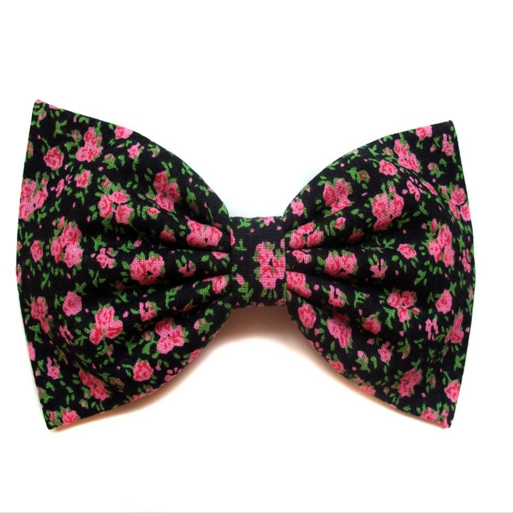 Floral Print Collection Hairbows-alligator Clip, Barrette, Headband (Pink Candy Roses, Alligator Clip)