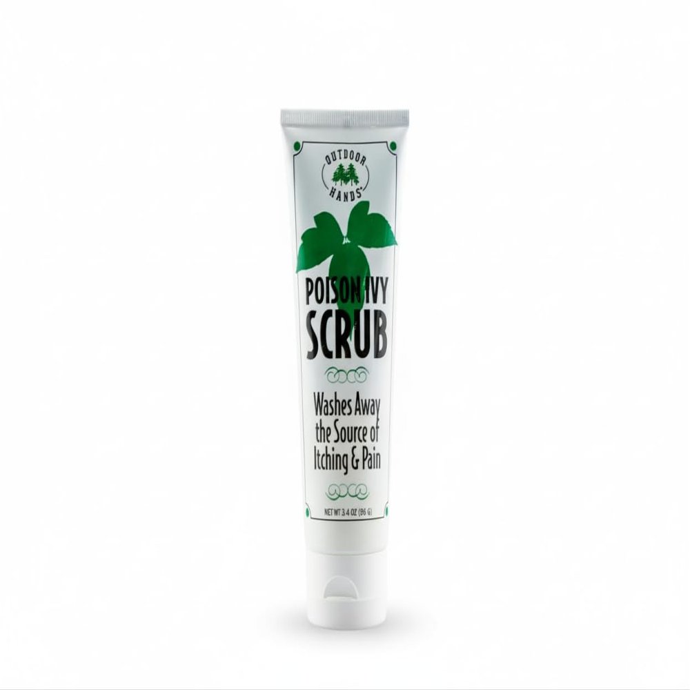 Outdoor Hands Poison Ivy Scrub  Pharmacist Developed Urushiol Remover for Poison Ivy, Oak & Sumac | Rash Relief Wash for Itching & Pain