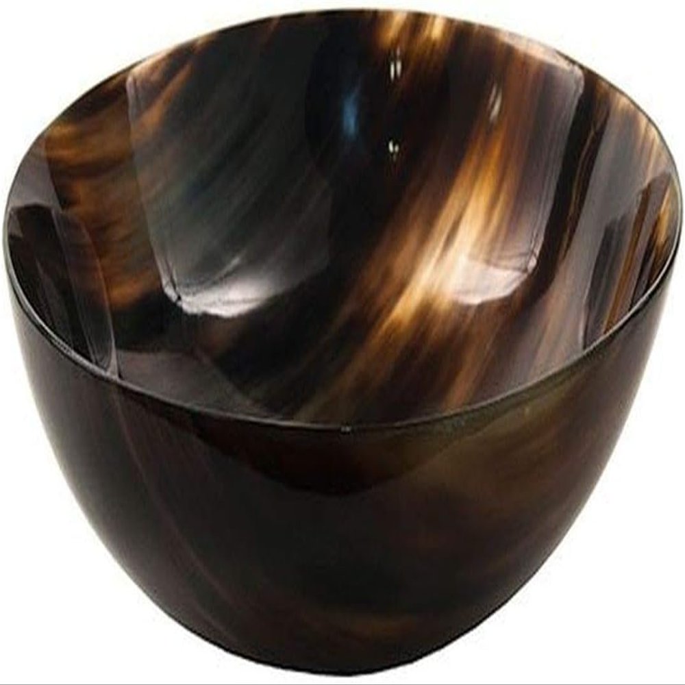 Parker Genuine Ox Horn Palm Lathering Shave Bowl  Handcrafted Natural Horn Bowl for Wet Shaving & Shave Soap Lather Mixing