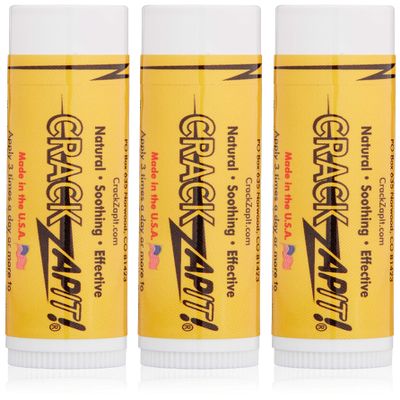 CRACKZAPIT! Non-Chemical Remedy for Cracked Finger, Thumb, and Foot Care Economical Small Tube '3-Pack'