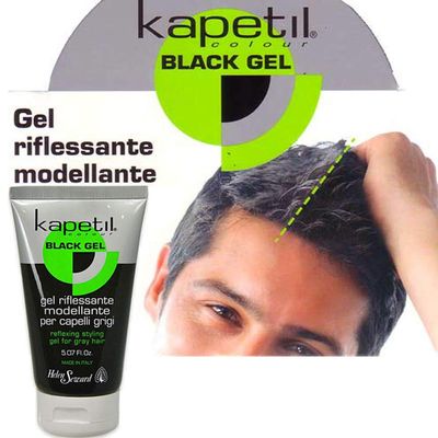 Helen Seward Kapetil Black Gel Reflexing Styling Gel For Gray Hair 5.07 Oz Christmas Gift Holiday Present
