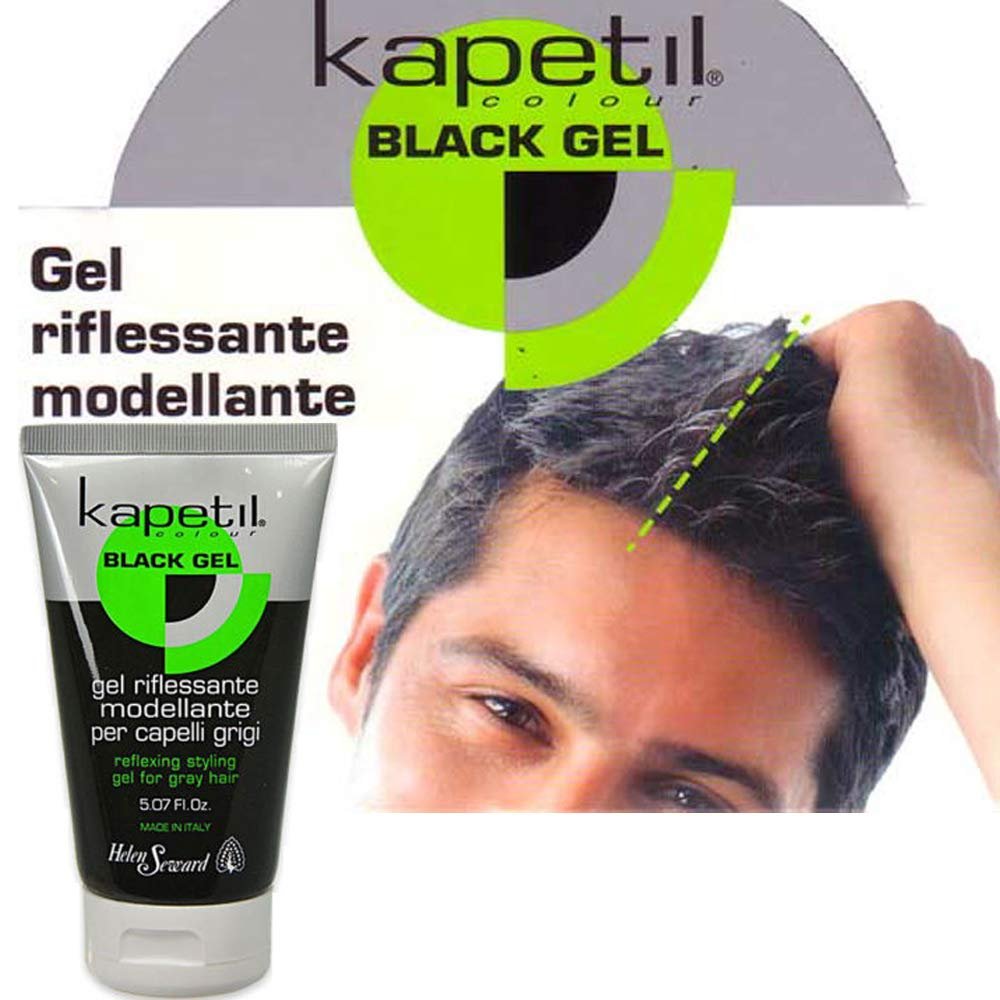 Helen Seward Kapetil Black Gel Reflexing Styling Gel For Gray Hair 5.07 Oz Christmas Gift Holiday Present