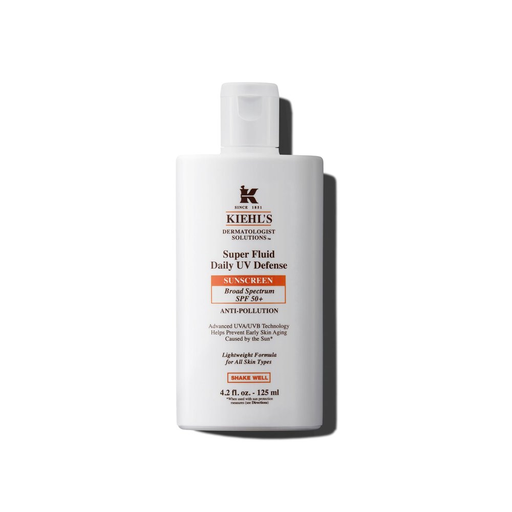 Kiehl's Super Fluid UV Defense Daily Facial Sunscreen SPF 50+, Lightweight Matte Finish, Protects Against UVA/UVB Rays & Pollution, Vitamin E & Baicalin, Non-comedogenic, Paraben-free - 4.2 fl oz