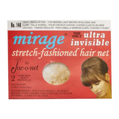 Jac-O-Net Mirage Ultra-Invisible Hair Net, Light,2 Net Per Pack [Pack of 12]