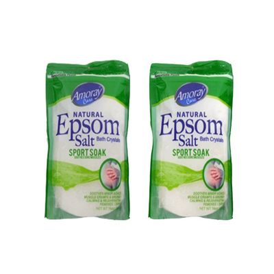Amoray Care Bath Crystals Natural Epsom Salt, You Choice Sport Soak; Lavender; Foot Soak; Chamomiles or Assorted Packages (Sport Soak 2pks)