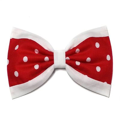 Polka Dots Hair Bow Collection (Red & White/Dots & Stripes, Alligator Clip)