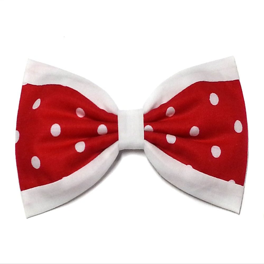 Polka Dots Hair Bow Collection (Red & White/Dots & Stripes, Alligator Clip)