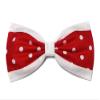 Polka Dots Hair Bow Collection (Red & White/Dots & Stripes, Alligator Clip) view 1