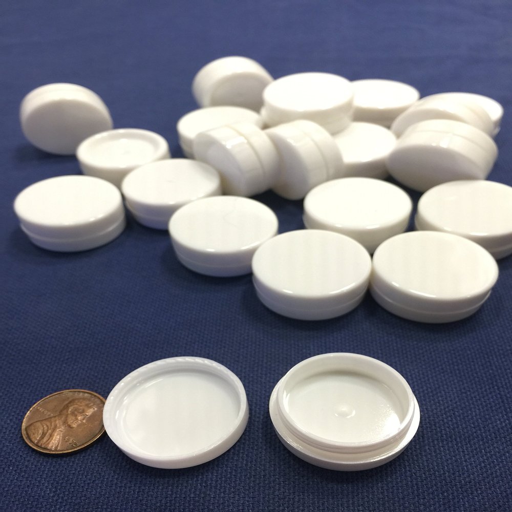 25x White JAR Cosmetic Container 2g Small Round Bottle Plastic Storage B26