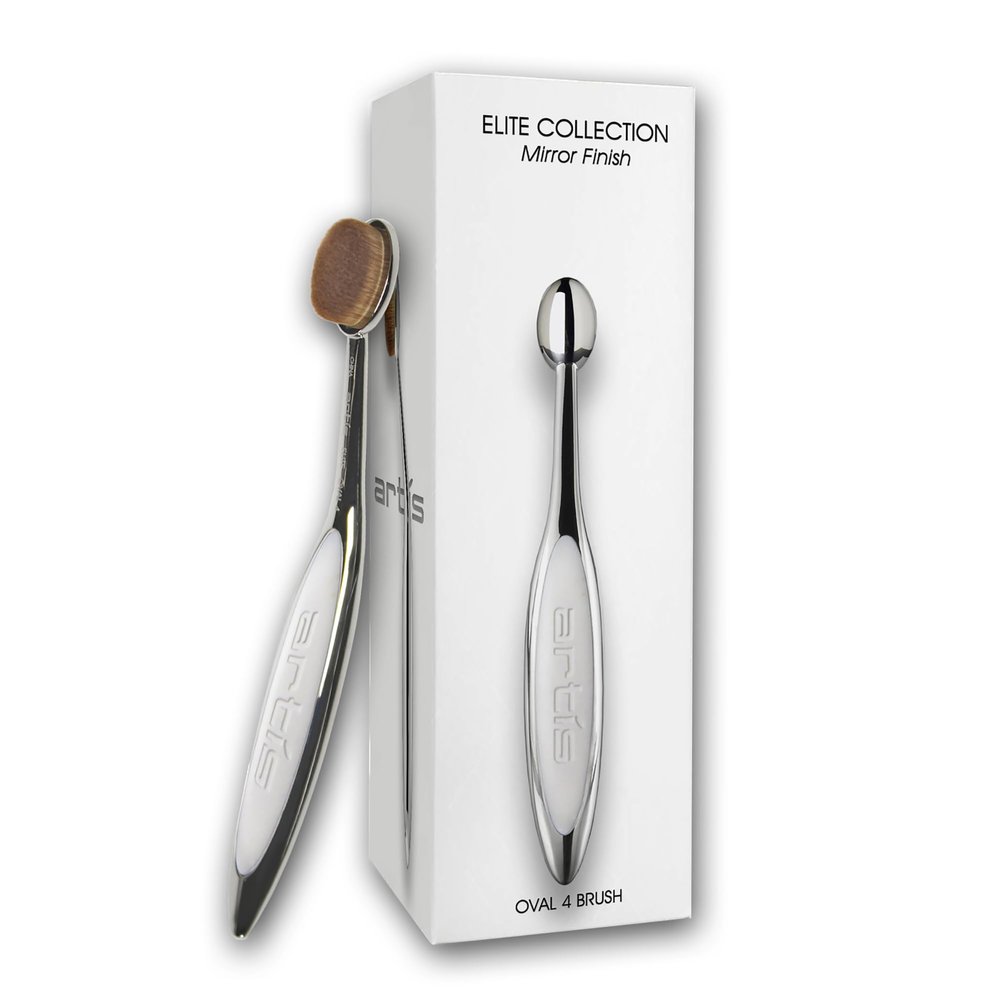 Artis Elite Oval Brush 4 in Mirror Finish, 1 Pc Makeup Brush