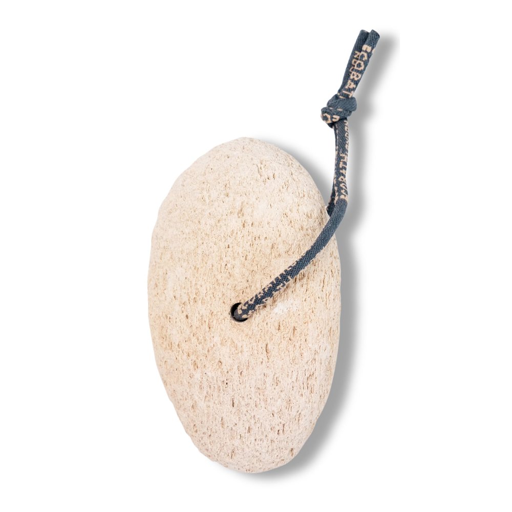 Eco Bath Natural Pumice Volcanic Stone (Smooth with Rope) Grey