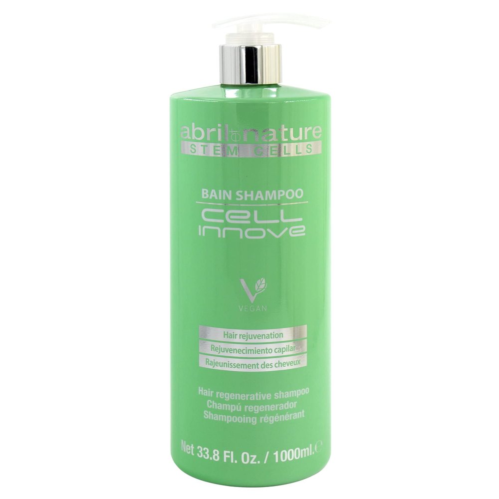 abril et nature - Cell Innove - Professional Hair Shampoo - Youthful, Healthy, and Shiny Appearance - Hair Treatment with Plant Stem Cells - Regenerates and Rejuvenates the Hair Fiber - 1000 ml