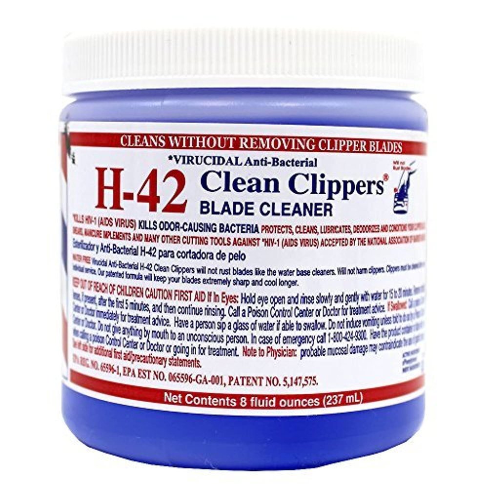 H-42 Clean Clippers Blade Cleaner Virucidal Anti-bacterial 8oz by H-42