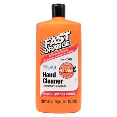 Fast Orange 25122 Pumice Lotion, Heavy Duty Hand Cleaner, Natural Citrus Scent, Waterless Cleaner For Mechanics, Strong Grease Fighter, 15 oz