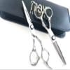 5.5" Professional Barber Razor Edge Silver Titanium Coated Hair Cutting and Texturizing Shears Scissors Student Teacher Kit Set+case Blac view 4