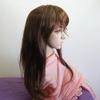 100% Human Hair/100% Hand Tiled Brown Women's Straight Long Wig Rainier Crest view 3