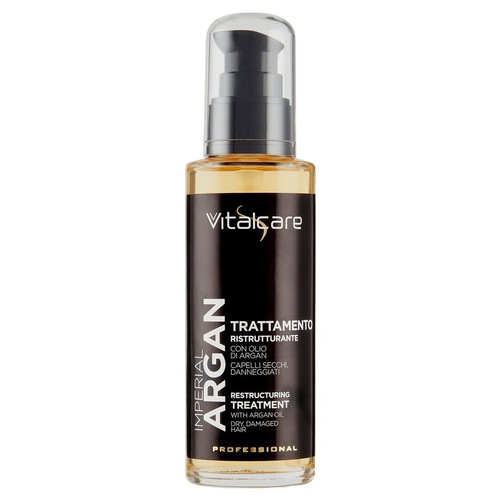 Vitalcare | Imperial Argan - Restructuring Hair Treatment with Argan Oil, Linseed Oil, Oil Complex for Dry and Damaged Hair, 100 ml