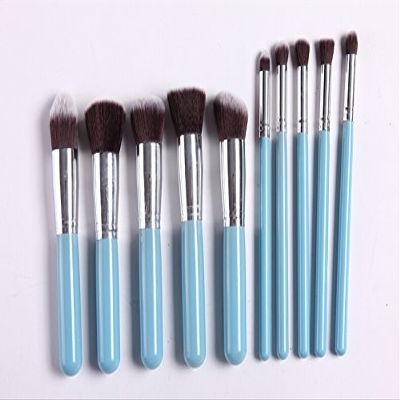 10 PCS classic multifunction Makeup brush set eye shadow brush Blusher brush - Lightblue