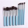 10 PCS classic multifunction Makeup brush set eye shadow brush Blusher brush - Lightblue view 1