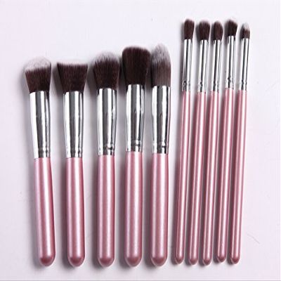 10 PCS classic multifunction Makeup brush set eye shadow brush Blusher brush - Pink