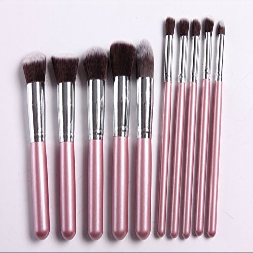 10 PCS classic multifunction Makeup brush set eye shadow brush Blusher brush - Pink