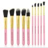 10 PCS classic multifunction Makeup brush set eye shadow brush Blusher brush - Pink view 2