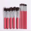 10 PCS classic multifunction Makeup brush set eye shadow brush Blusher brush - Red view 1