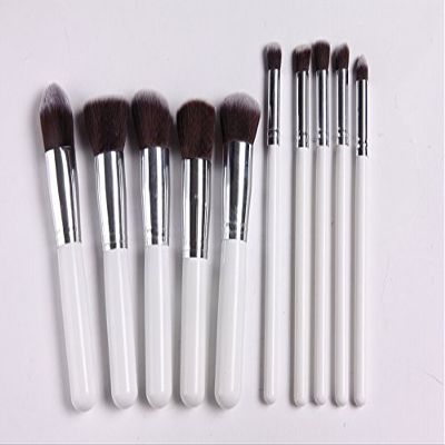 10 PCS classic multifunction Makeup brush set eye shadow brush Blusher brush - White