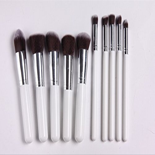 10 PCS classic multifunction Makeup brush set eye shadow brush Blusher brush - White