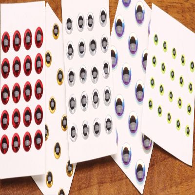 Hareline 3D Adhesive Holographic Eyes (Yellow Chartreuse, 3/16")