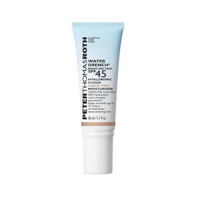 Peter Thomas Roth | Water Drench Hyaluronic Cloud Sheer Tint Moisturizer Broad Spectrum SPF 45, Hydrating Tinted SPF Moisturizer, Adaptable Sheer Tint, For All Skin Tones and Types