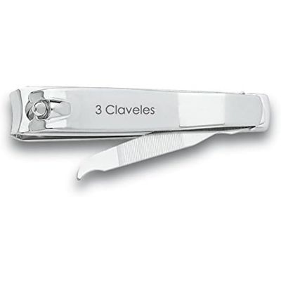 3 Carnations, Nail Clippers with File, 8 cm