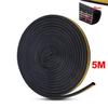 5M Black Self Adhesive Window Sealing Strip for Door and Window Draft Exclusion D Shaped TRIXES view 2
