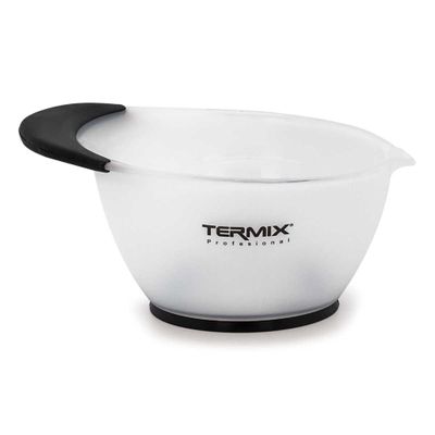 Termix White Hair Dye Bowl, 12 Oz, Plastic, Round, Non Slip, Reusable, Mixing Bowl for Dye Blend, Professional Salon Use