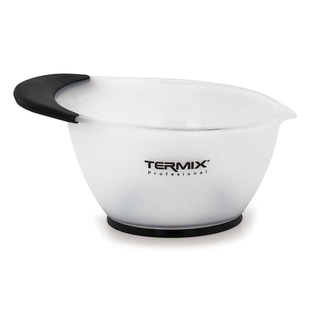 Termix White Hair Dye Bowl, 12 Oz, Plastic, Round, Non Slip, Reusable, Mixing Bowl for Dye Blend, Professional Salon Use