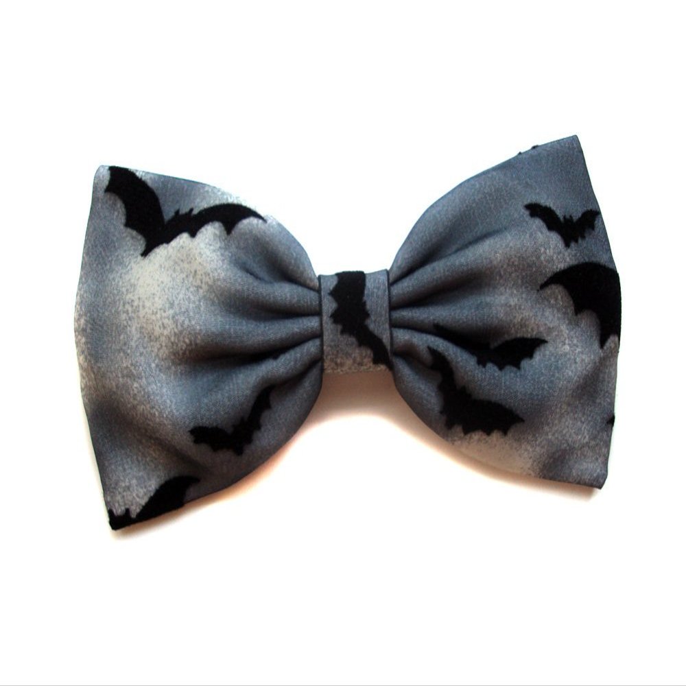 Halloween Hair Bow Collection (Barrette, Dark Skies Bats)
