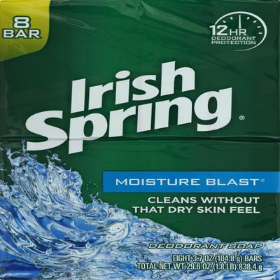 Irish Spring Moisture Blast Bar Soap, 8 Count