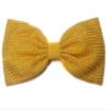 Figure Skating-Dance-Performance Hair Bow Collection (Barrette, Yellow Gold Tulle) view 1