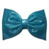 Figure Skating-Dance-Performance Hair Bow Collection (Barrette, Shiny Teal Metallic) view 1