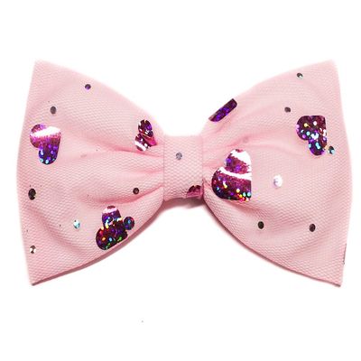 Figure Skating-Dance-Performance Hair Bow Collection (Headband, Hot Pink Foil)