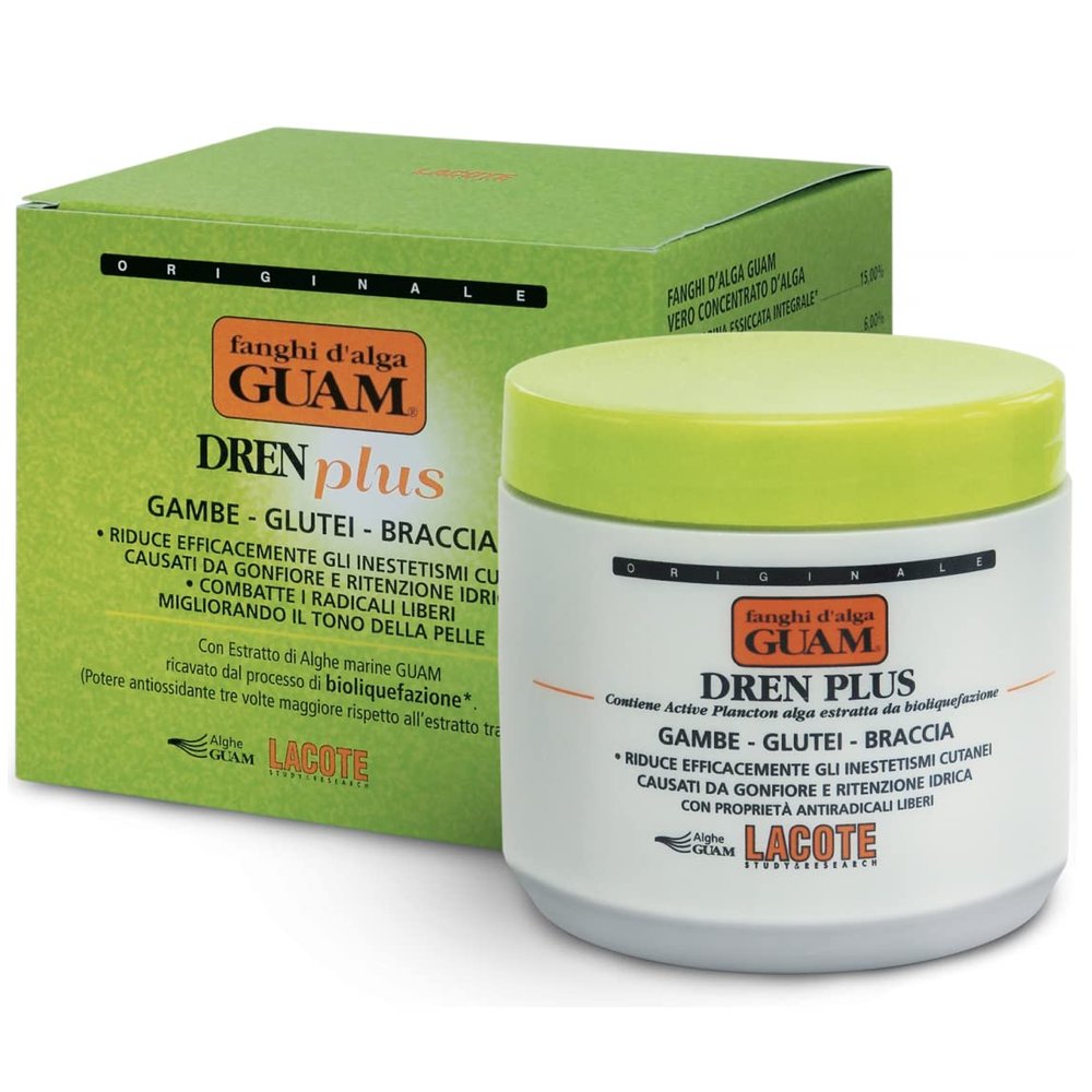 Guam Draining Body Wrap, DREN PLUS Seaweed Mud Body Wraps for Lymphatic Drainage against Water Retention and Swelling (1.1 LB)